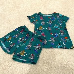 Posh Peanut Robby Robots shorts set - 2T
